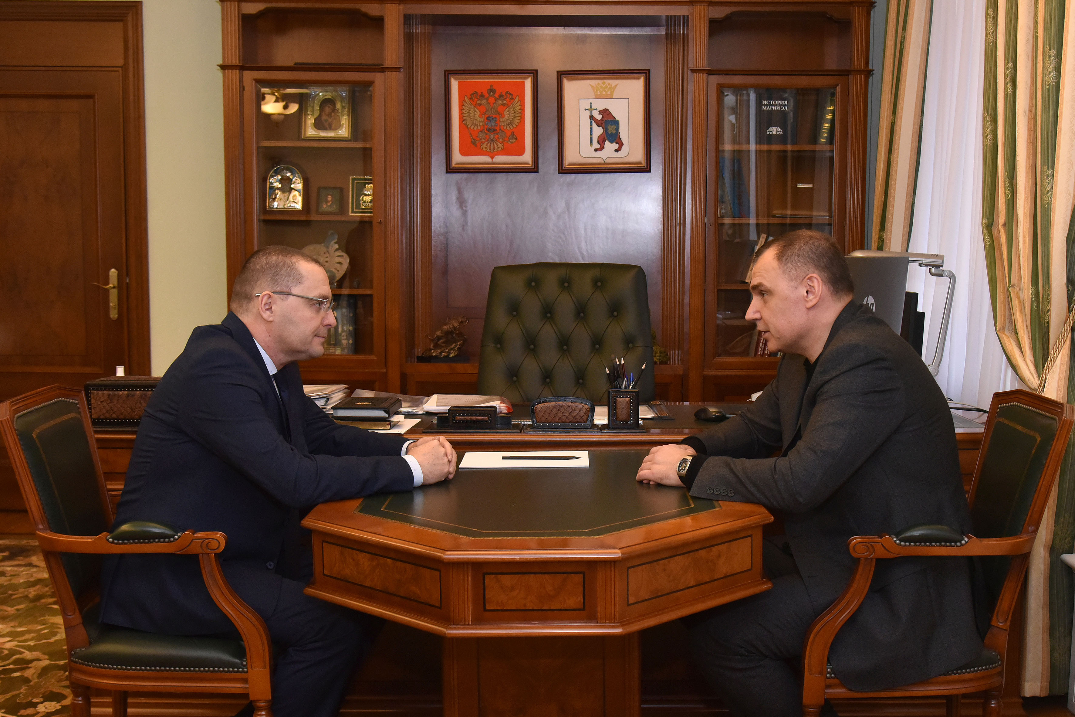 Глава региона Юрий Зайцев встретился с министром внутренних дел по Марий Эл Андреем Вырвичем