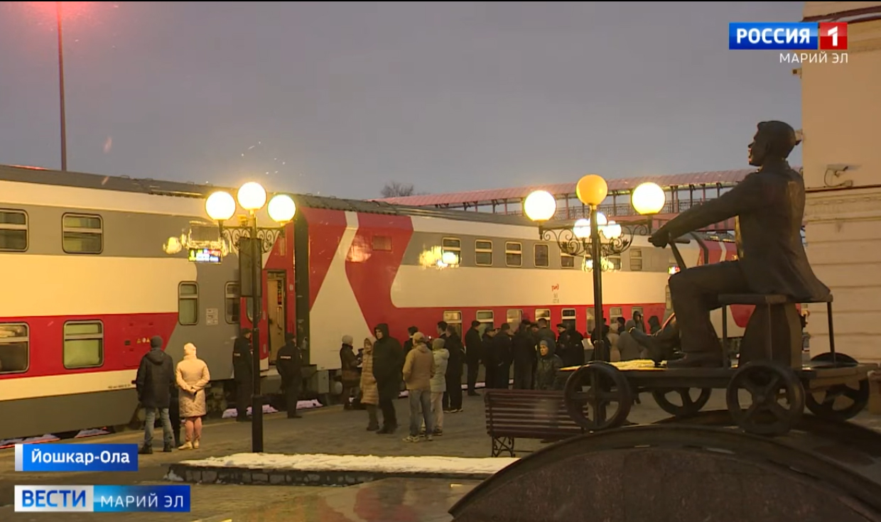 Из-за снегопада поезда в Йошкар-Олу опоздали на 2 часа 