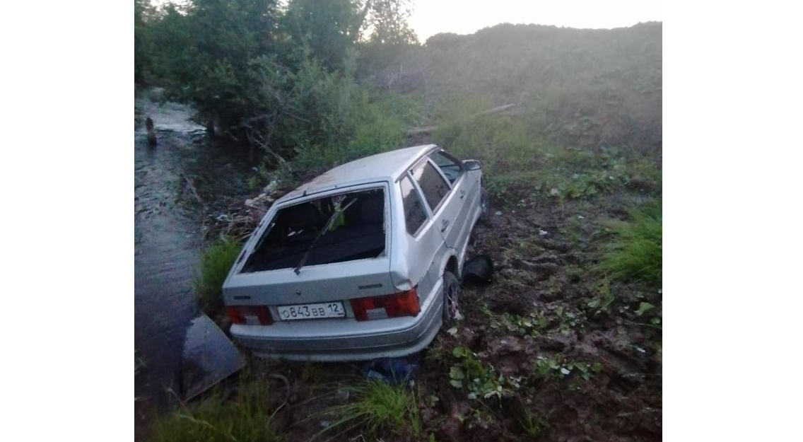 Пьяный водитель съехал с обрыва в Новоторъяльском районе